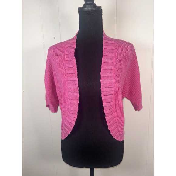 Lauren Ralph Lauren Sweaters - Lauren Ralph Lauren Sweater Womens‎ S/M Pink Linen Cotton Shrug Crop Cardigan